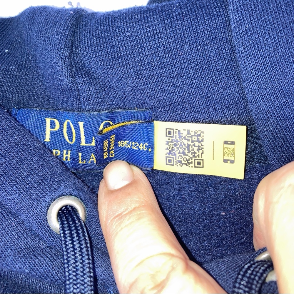Polo Ralph Lauren Pullover Hoodie Big Logo Front 1967 XLT Red Navy White - Picture 10 of 15